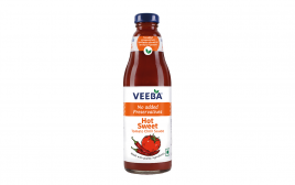 Veeba Hot Sweet Tomato Chilli Sauce  Glass Bottle  500 grams